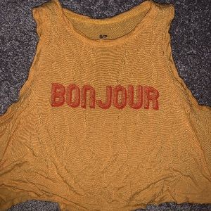 Orange crop top